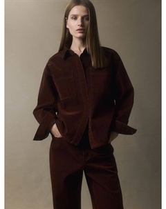 Джинсовая рубашка c бархатистым флоковым покрытием Sela