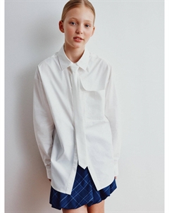 Удлиненная рубашка с галстуком для девочек Sela