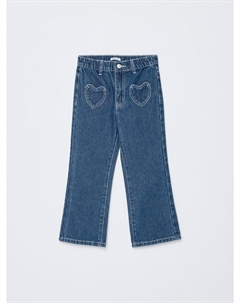 Джинсы Flare с карманами в форме сердец для девочек Sela