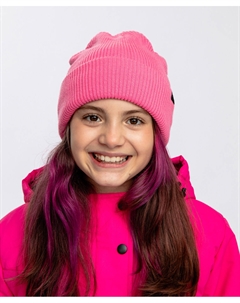 Шапка вязаная розовая Button blue