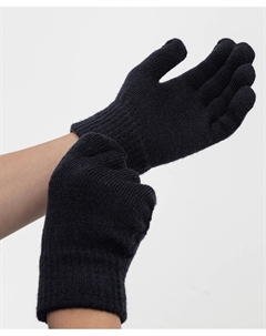 Перчатки вязаные синие Button blue