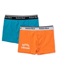 Трусы боксеры с динозавром и принтом комплект для мальчика Button blue