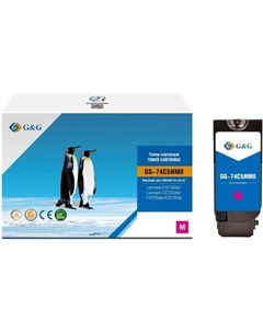 Картридж лазерный GG-74C5HM0 74C5HM0 пурпурный (12000стр.) для Lexmark CS720de/CS720dte/CS725dte G&g