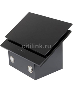 Вытяжка каминная Жемчуг 60П-700-Е4Д, антрацит/черное стекло, сенсорное управление Elikor