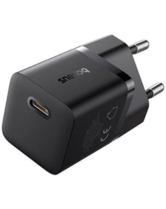Сетевое зарядное устройство BASEUS GaN5 Mini, USB-C, USB-C, 25Вт, 3A, черный Baseus
