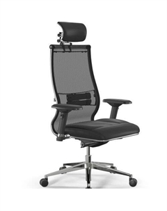 Кресло Samurai SL-3, на колесиках, сетка, черный/черный Метта