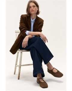 Балетки с ремешком и складками Befree