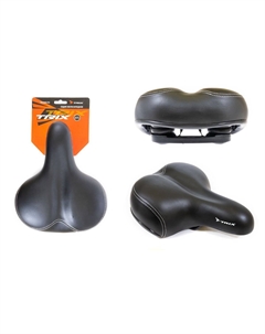 Седло велосипедное комфорт 255x205 мм, эластомерное, черное, SD-TX-5222-0-RBK Trix