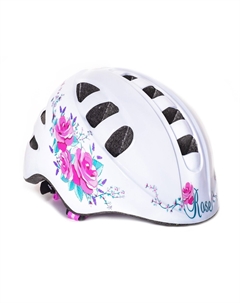 Велошлем детский OUT-MOLD, белый, VSH 8 Rose (Размер: M (52-56 см)) Vinca sport