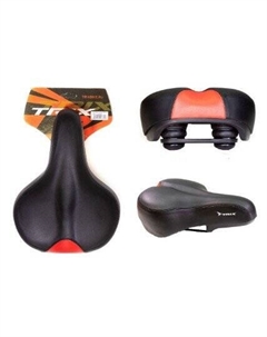 Седло велосипедное комфорт 260x190 мм, эластомерное, черное, SD-TX-5548-0-BK Trix