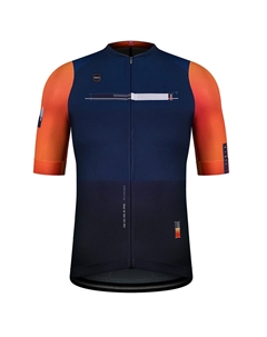 Веломайка CX PRO UNISEX BATHYAL, короткий рукав, темно-синий/оранжевый, 10-01-001-180 (Размер: M, Цвет: Темно-синий/оранжевый) Gobik