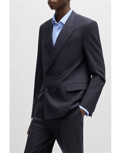 Пиджак из смесовой шерсти приталенный Hugo