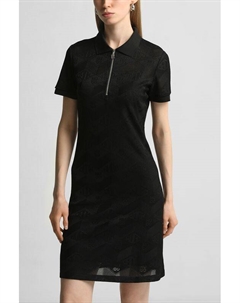 Платье жаккардовой вязки с воротником на молнии Hugo