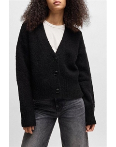 Кардиган из смесовой шерсти свободного кроя Hugo