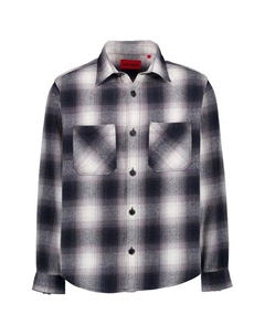 Рубашка хлопковая в клетку Hugo