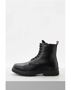 Ботинки кожаные высокие на меху Hugo