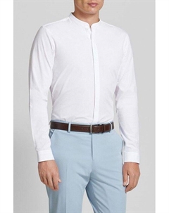 Рубашка хлопковая с воротником стойкой Hugo