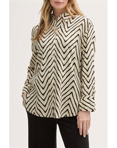 Рубашка льняная с принтом Tom tailor