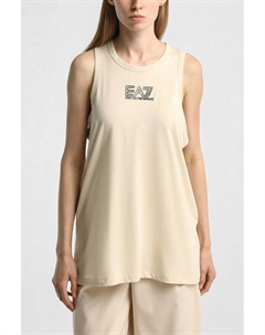 Майка хлопковая с логотипом Ea7