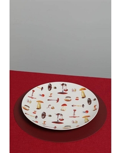 Блюдо фарфоровое с принтом Funghetti Coincasa