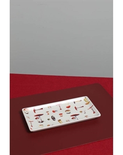 Поднос с принтом фарфоровый Funghetti Coincasa