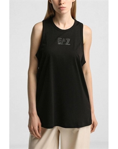 Майка хлопковая с логотипом Ea7