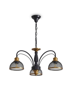 Люстра подвесная Caz E27 3х60Вт черный Freya