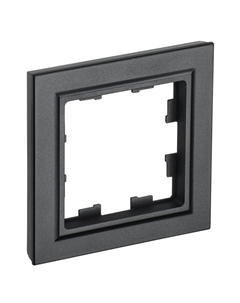 Рамка 1 пост BRITE черный Iek