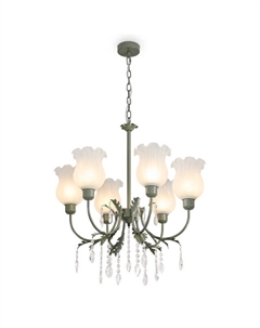 Люстра подвесная Aileen E27 6х60Вт зеленый Freya