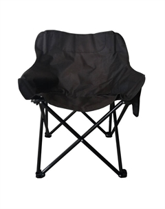 Кресло туристическое складное 470х470х650мм сталь,полиэстер черный Нет марки