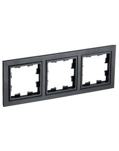 Рамка 3 поста BRITE черный Iek