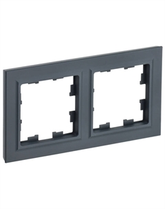 Рамка 2 поста BRITE графит Iek