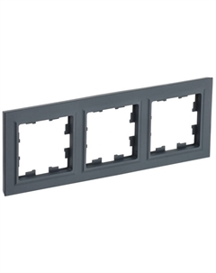 Рамка 3 поста BRITE графит Iek