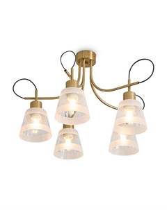 Люстра потолочная Caramel E27 5х60Вт латунь Freya