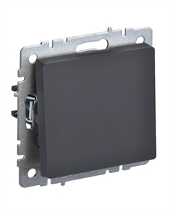 Переключатель 1-клавишный BRITE проходной 10А графит Iek