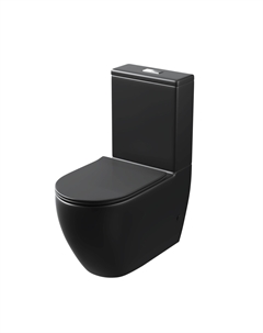 Унитаз напольный GR-4446BMS безободковый, с сиденьем микролифт, черный матовый Grossman