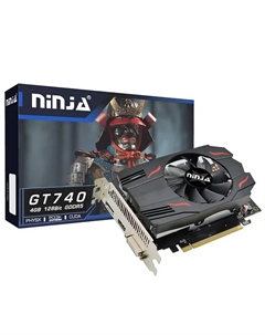 Видеокарта NVIDIA GeForce GT 740 NF74NP045F, 4Gb DDR5, 128 бит, PCI-E, VGA, DVI, HDMI, Retail (NF74NP045F) Ninja