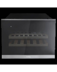 Встраиваемый винный шкаф KORTING KFW 501 SL GXN, черная нержавеющая сталь Korting