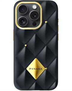 Чехол Metal Diamond Series для iPhone 16 Pro, черный Pynana
