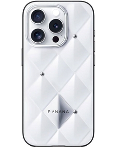 Чехол Metal Diamond Series для iPhone 16 Pro, белый Pynana