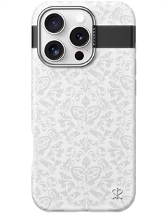 Чехол Print Series MagSafe для iPhone 16 Pro, белый Pynana