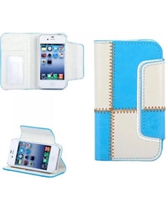 Чехол для Apple iPhone 4 4G 4S numia книжный стиль с рисунком шва синий и белый Numia