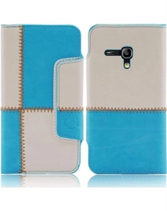 Чехол для Samsung Galaxy S3 Mini (i8190) numia book стиль узор шва синий и белый Numia