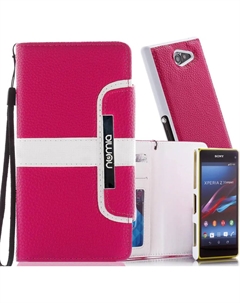 Чехол для Sony Xperia Z3 Numia Bookstyle 2 в 1 розово-белый