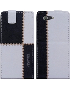 Чехол для Sony Xperia Z3 Compact Numia Flipstyle бело-черный