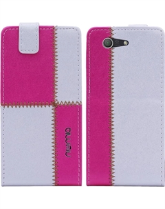 Чехол для Sony Xperia Z3 Compact Numia Flipstyle бело-розовый