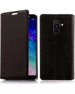 Чехол для Samsung Galaxy A8 Plus (2018) откидной чехол натуральная кожа черный Numia