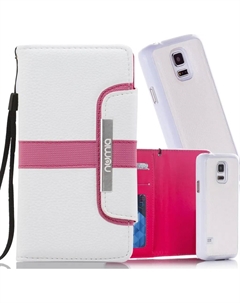 Чехол для Samsung Galaxy S3 Mini (i8190) Numia Bookstyle 2 в 1 бело-розовый