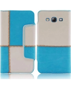 Чехол для Samsung Galaxy S3 (i9300) numia book стиль узор шва синий и белый Numia