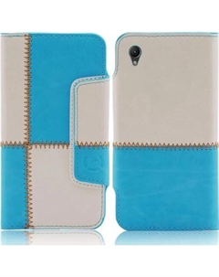 Чехол для Sony Xperia Z (L36H) numia книжный узор, сине-белый Numia